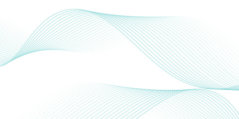 Abstract blue wave vector banner template