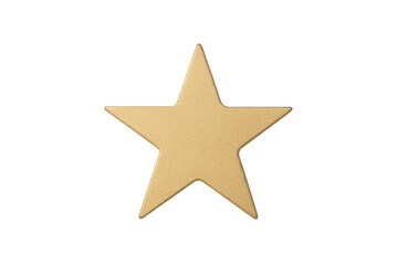 Obraz premium Five-pointed golden star representing success, quality, achievement, and rating, isolated on transparent background
