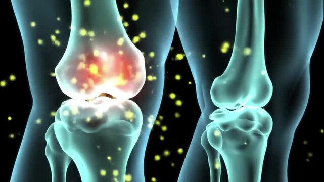 Knee Joint Pain and Inflammation - A Detailed Medical Animation.