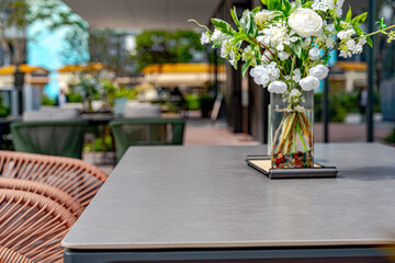Lush Green Outdoor Restaurant
