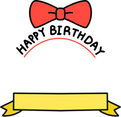 Happy bithday, 생일축하 원 동그라미 타이틀