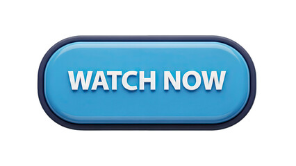 Glossy Blue Oval Button With White Text Watch Now For Digital Media Call To Action And Website Interface Element Isolated On Transparent Background