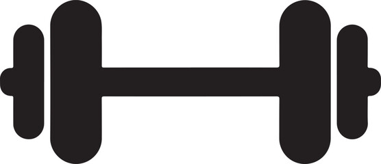 Dumbbell Silhouette — Fitness Weight Training Equipment Vector