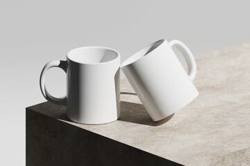 Realistic Coffee Mug Branding Mockup with Soft Shadows