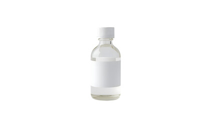 Minimal Skincare Serum/Toner Glass Bottle Packaging on White Background