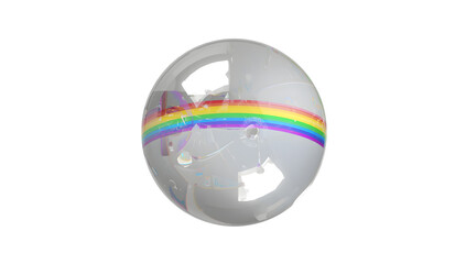 3D Glass Sphere PNG &ndash; Realistic Orb Clipart for Logos, Posters, and Mockups