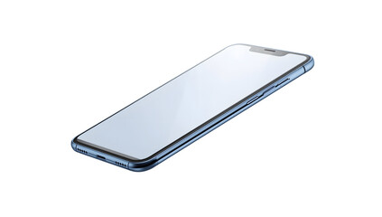 Angled Smartphone Mockup on White Background &ndash; Blank Screen Mobile Device Template