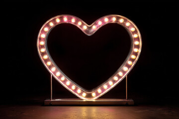 Heart illuminate light frame