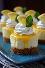 Mini Lemon Cheesecakes.