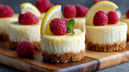 Mini Lemon Cheesecakes.