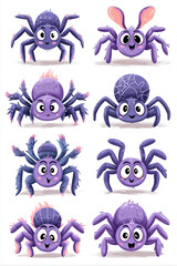 Cute Spider Cartoon Illustration