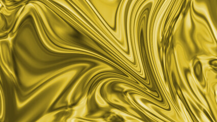 Luxury abstract metallic gold waves with smooth liquid motion and elegant flowing background