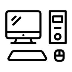 Desktop Computer Vector Icon