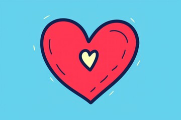 Heart cartoon symbol line.