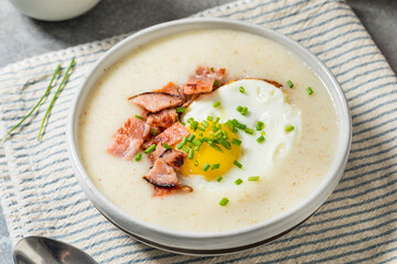Healthy Savory Creamy Breakfast Farina Porridge