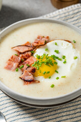 Healthy Savory Creamy Breakfast Farina Porridge