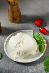 Healthy Organic White Burrata Mozzarella Cheese