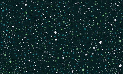 Aurora Borealis Green and Teal Starry Night Sky Texture