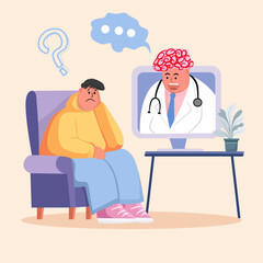 Online Psychiatric Consultation With Depressed Patient