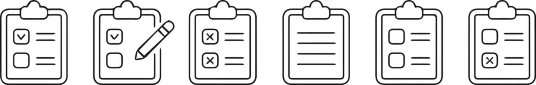 clipboard form options radio buttons list document symbol set