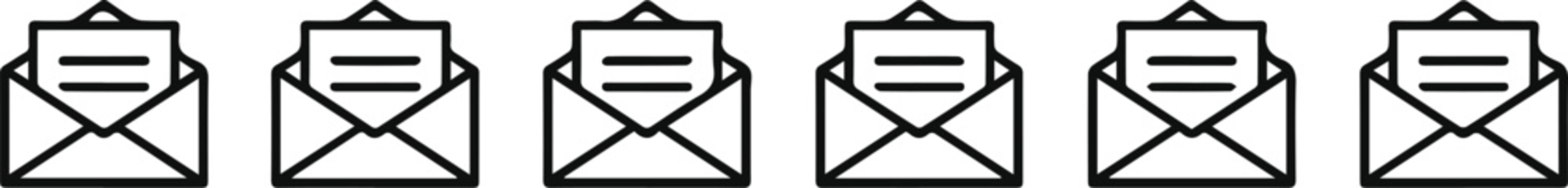 envelope mail sets icon correspondence letter message ui ux interfaces