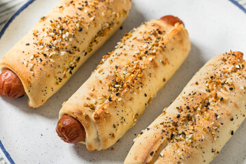 Homemade Bagel Hot Dog