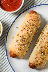 Homemade Bagel Hot Dog