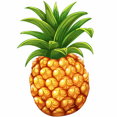 pineapple on white