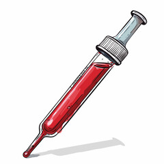 Red pipette illustration 