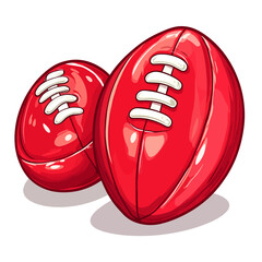Red rugby ball