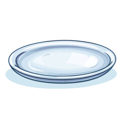 empty plate isolated on white