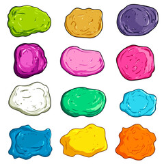 Set play doh on white 