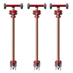 Pogo sticks vector illustration 