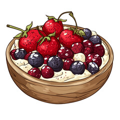 Porridge on white background 