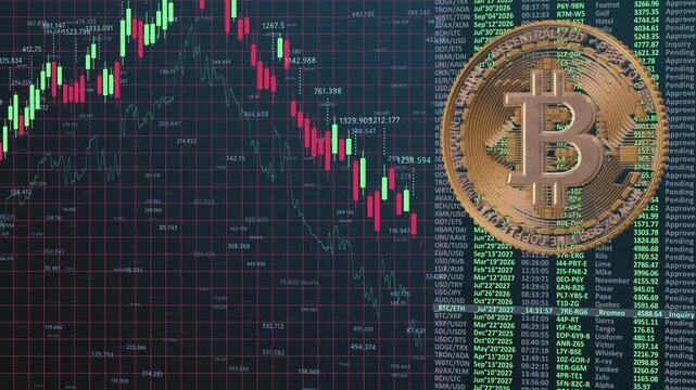 A Comparative Analysis of Bitcoin Price Fluctuations Highlighted in Two Distinct Frames Showcasing Market Trends and Trading Data Over Time