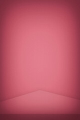 Abstract Fuchsia Red and cream gradient room empty background used for wallpaper display product ad and website.