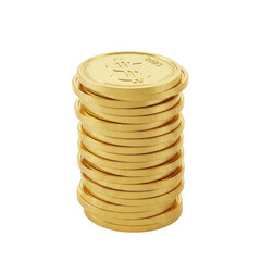 Stack of gold coins with dollar sign and year 2023, symbolizing wealth and finance