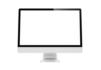 Blank Computer Monitor on transparent background for Mockup and Design Purposes