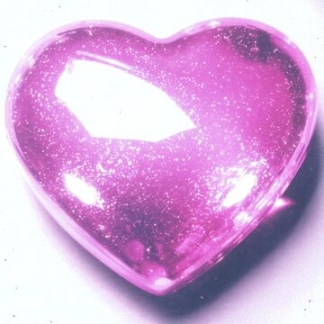 Gemstone glitter symbol heart.