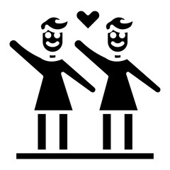 BFFL (Best Friends for Life) Vector Icon