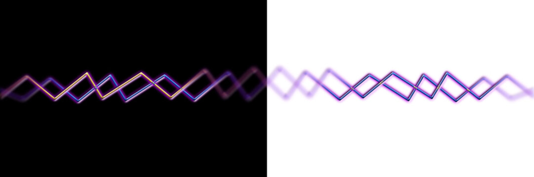 Colorful Abstract Waveform on Black Background &ndash; Digital Signal Art