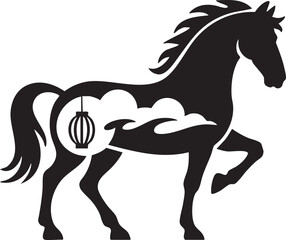 Horse Silhouette Lunar New Year
