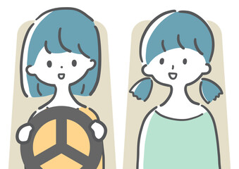 友達とドライブする女性