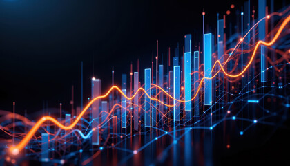 Analyzing financial trends through data visualization global markets infographic digital environment dynamic viewpoint