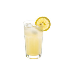 Citrus Lemonade Drink with Slice Isolated on Transparent Background
