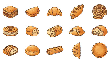 Assortment of Baked Delights: A collection of various baked goods, each item radiating warmth and inviting visual appeal, creating a feast for the eyes.