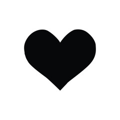 Black Solid Heart Shape On White Keywords: heart, love, symbol, shape, black, white, solid, icon