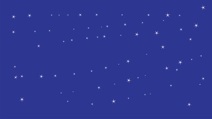 Dense Field of White Stars on Blue Background vector