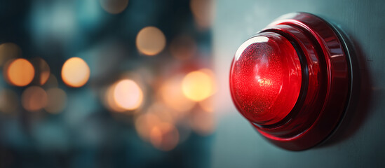 Red fire alarm button