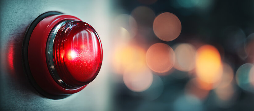 Red fire alarm button - Powered by Adobe